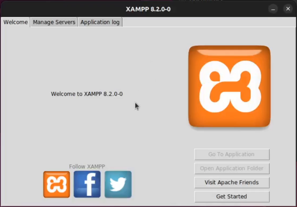GUI programu XAMPP